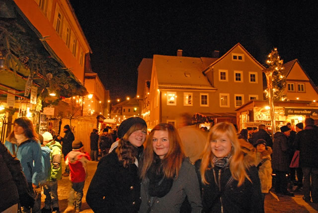 Weihnachtsmarkt Kirchberg bei Nacht