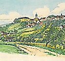 Ansicht von Bartenstein um 1850