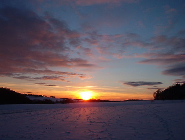 Sonnenuntergang über Bartenstein