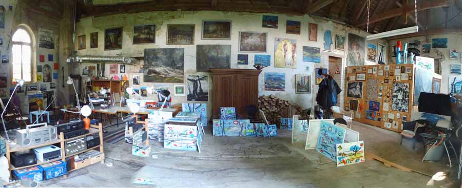 Atelier von Franz Baur in der Orangerie Bartenstein