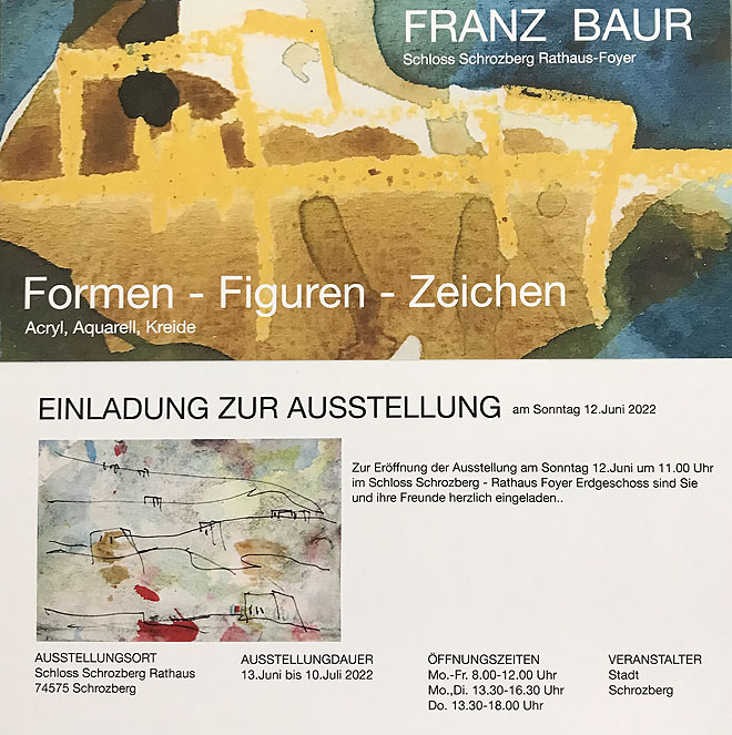 Franz Baur Formen Figuren Zeichen Einladung