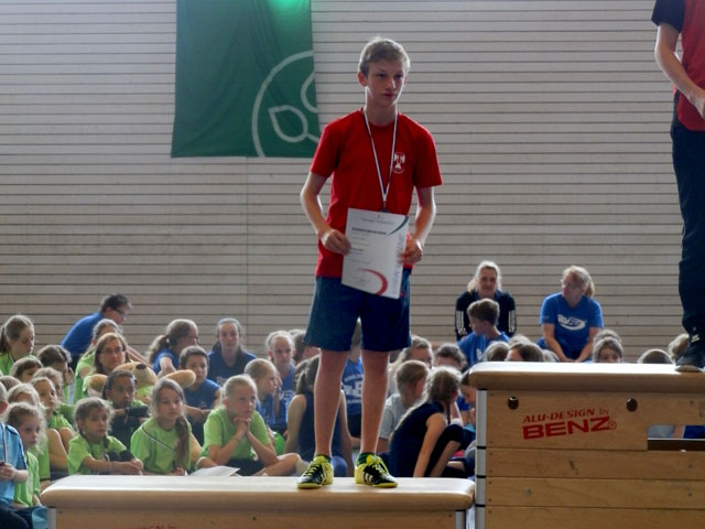 Kreiskinderturnfest in Crailsheim 2016 - Siegerehrung TSV-Bartenstein