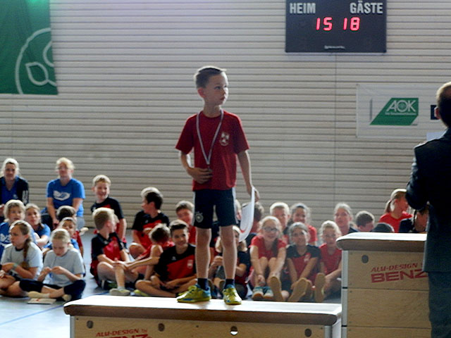 Kreiskinderturnfest in Crailsheim 2016 - Siegerehrung TSV-Bartenstein