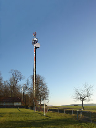 Mobilfunkmast am Sportplatz Bartenstein - so könnte er aussehen